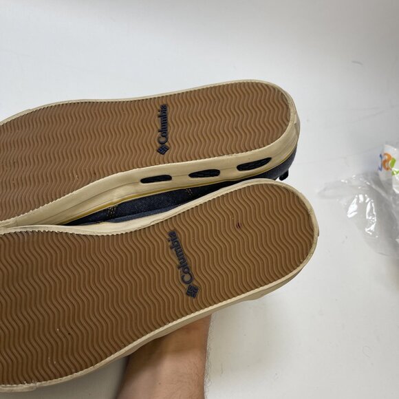 Columbia Vulc N Vent Boat Shoes Mens 12 US Navy Blue Canvas Slip On Sneakers - Picture 7 of 13